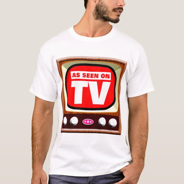 Wie im Fernsehen gesehen - Retro TV T-Shirt (Vorderseite)