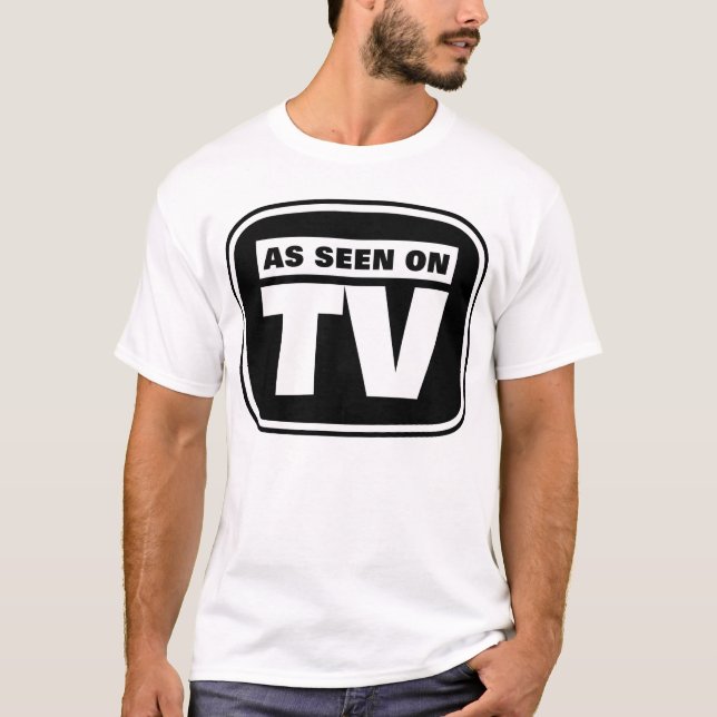 Wie im Fernsehen gesehen - Schwarz und Weiß T-Shirt (Vorderseite)