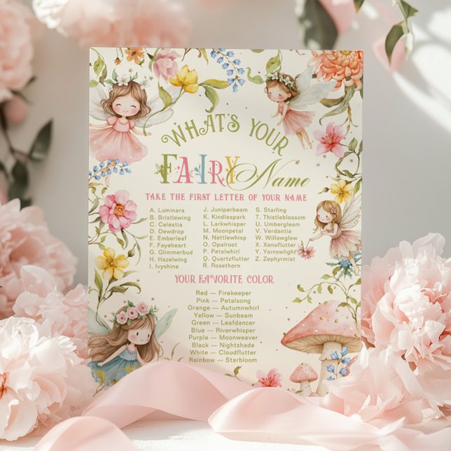 Wie ist dein Feenname Fairy Bright Geburtstag Poster (Von Creator hochgeladen)