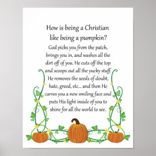 Wie ist es Christlich, ein Kürbis zu sein? Poster