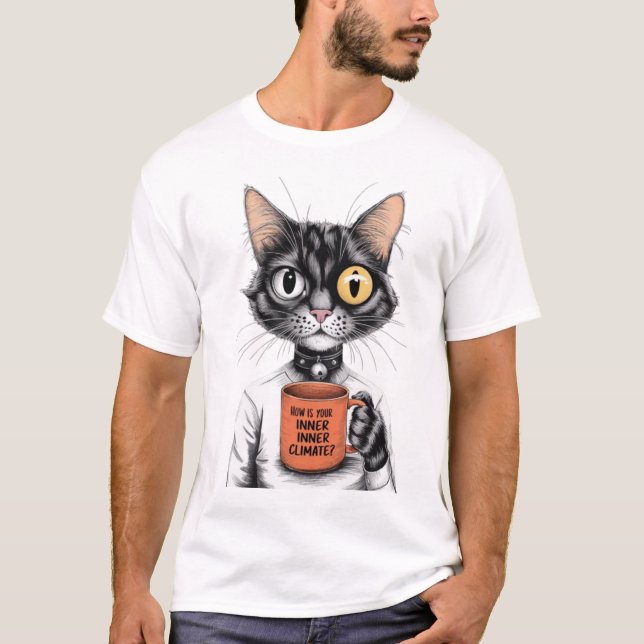 Wie ist Ihr inneres Klima? Cat Lover T - Shirt (Vorderseite)