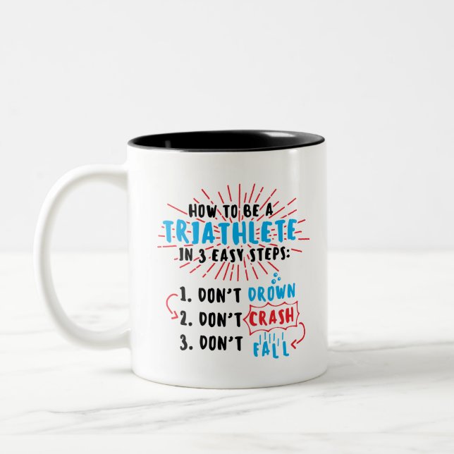 WIE IST TRIATHLETE? ZWEIFARBIGE TASSE (Links)