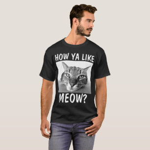 WIE JA MAG MEOW? Funny Cat T - Shirt