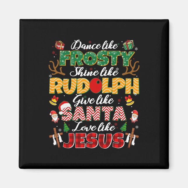 Wie Jesus Weihnachten Christliche religiöse Xma Magnet (Vorne)