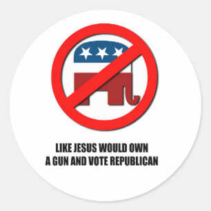 Wie Jesus würde eine Waffe besitzen Runder Aufkleber