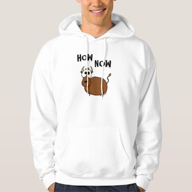 Wie jetzt braune Kuh-Shirts Hoodie (Vorderseite)