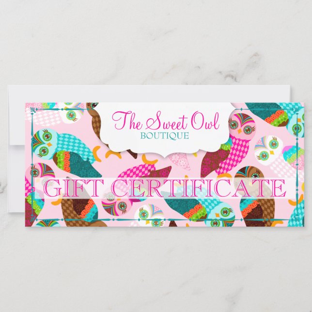 Wie jetzt kleine Eulen? Geschenkgutschein (Vorderseite)