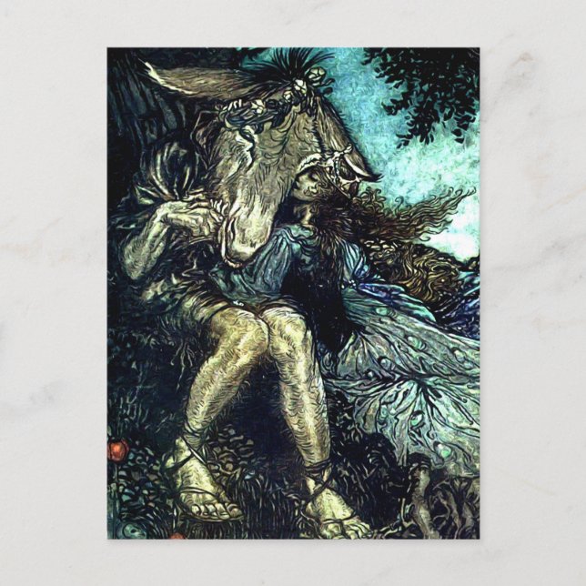 "Wie jetzt Spirit?" Fairy Art von Arthur Rackham Postkarte (Vorderseite)