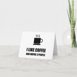 Wie Kaffee drei Leute lustig Karte
