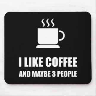 Wie Kaffee drei Leute lustig Mousepad