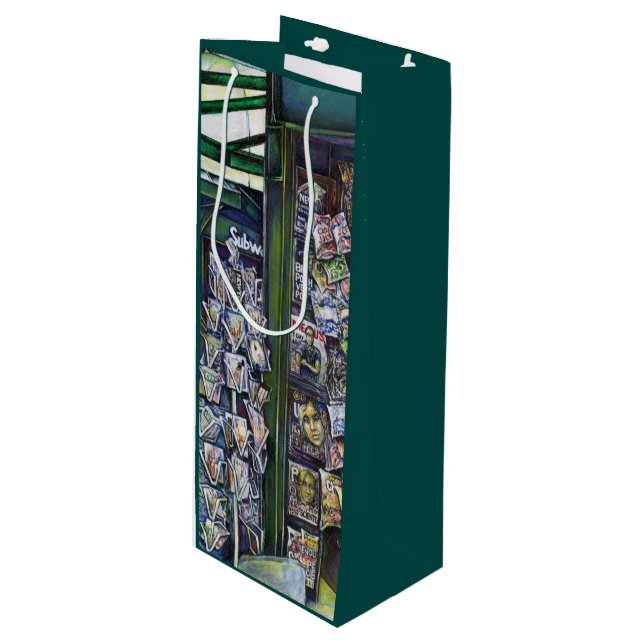 Wie kann ein Bild unfantasievoll sein? Geschenktüte Für Weinflaschen (Vorderseite Schrägansicht)