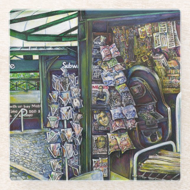 Wie kann ein Bild unfantasievoll sein? Glasuntersetzer (Vorderseite)