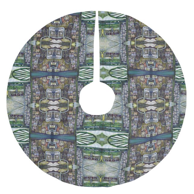 Wie kann ein Bild unfantasievoll sein? Polyester Weihnachtsbaumdecke (Vorderseite)