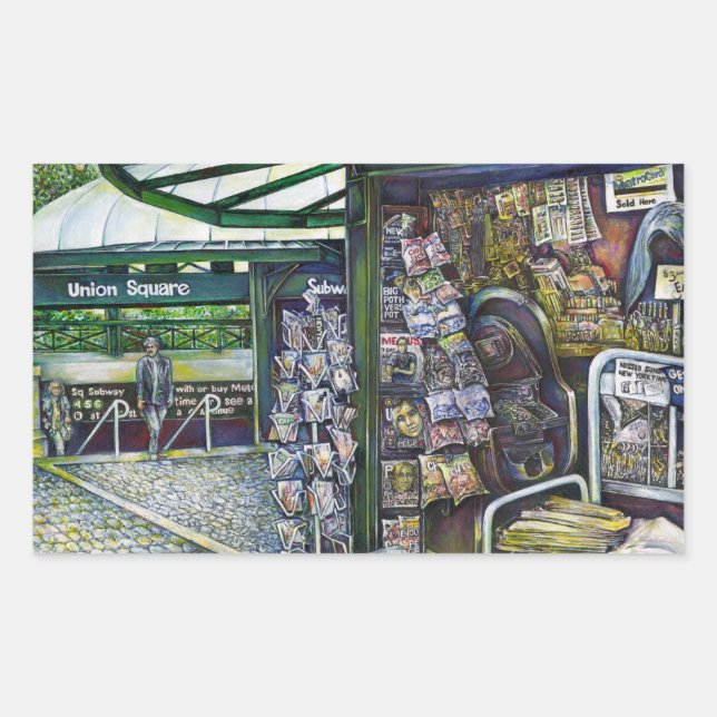 Wie kann ein Bild unfantasievoll sein? Rechteckiger Aufkleber (Vorderseite)