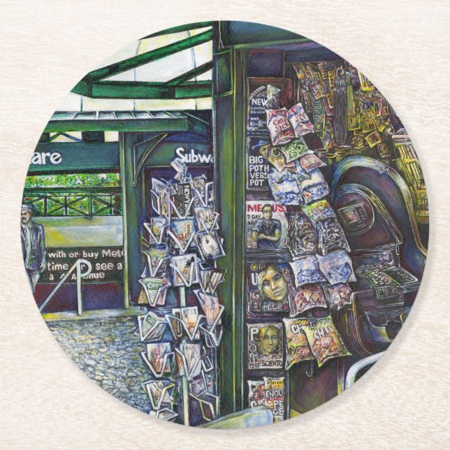 Wie kann ein Bild unfantasievoll sein? Runder Pappuntersetzer (Vorderseite)