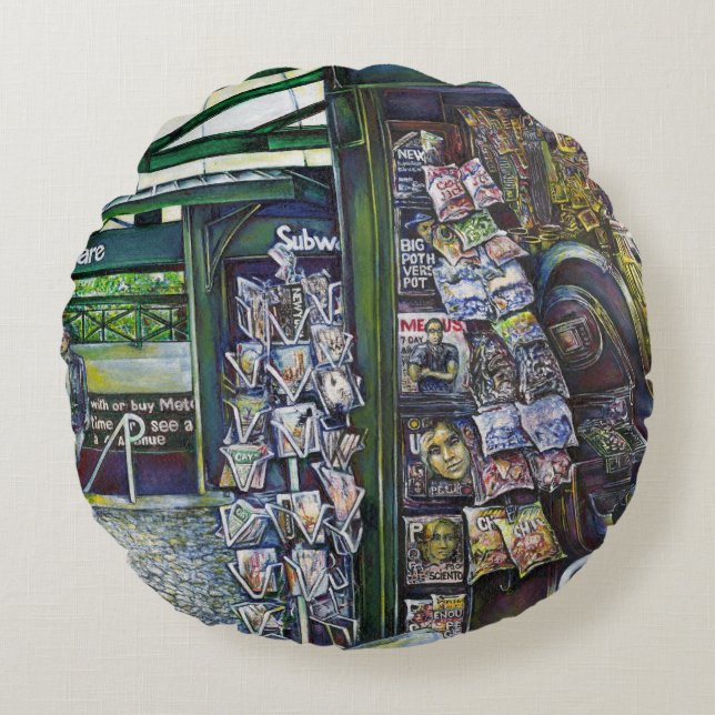 Wie kann ein Bild unfantasievoll sein? Rundes Kissen (Vorderseite)