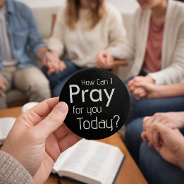 Wie kann ich für dich beten? Christlich Button