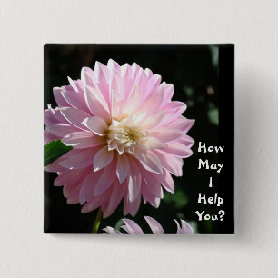 Wie kann ich Ihnen helfen Schaltflächen Dahlia Blu Button