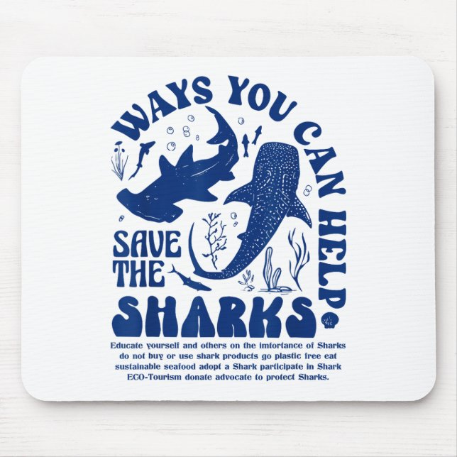 Wie kann man helfen, die Haie Retten? Mousepad (Vorne)