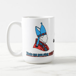 Wie kannst du still bleiben Papst Silhouette Glaub Kaffeetasse