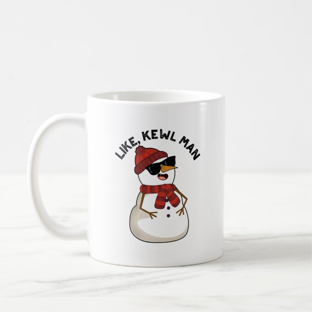 Wie Kewl Man Funny Cool Snowman Pub Kaffeetasse (Links)