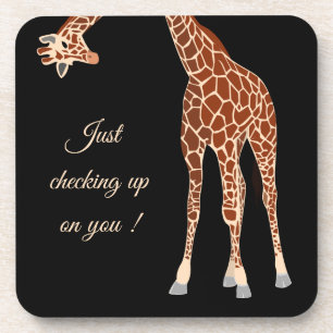 Wie kommt es, dass man mit einer schwarzen Giraffe Getränkeuntersetzer