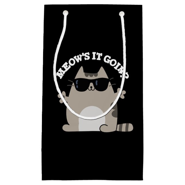 Wie kommt es zu Funny Cat Pun Dark BG? Kleine Geschenktüte (Vorderseite)
