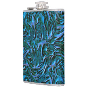 Wie königlich oder kastenblau mit Wandtextur Flachmann