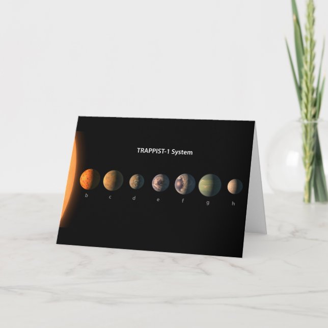 Wie könnten die sieben Planeten der Trappist-1 aus Karte (Vorderseite)