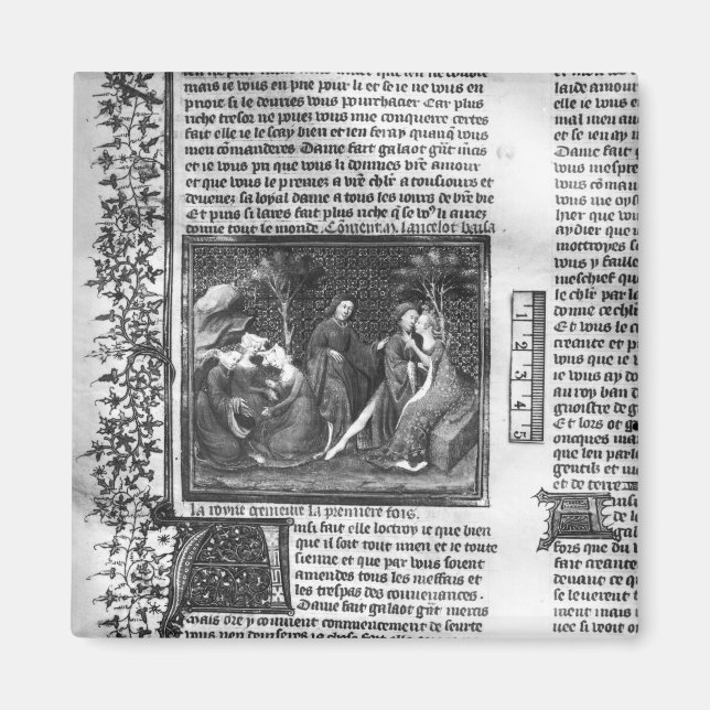 Wie Lancelot Kissed Guinevere Magnet (Vorne)