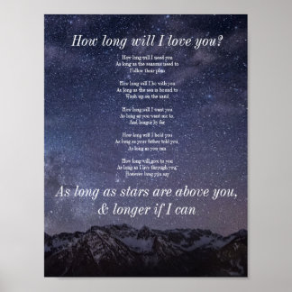 Wie lange werde ich dich Liebe geben? Poster