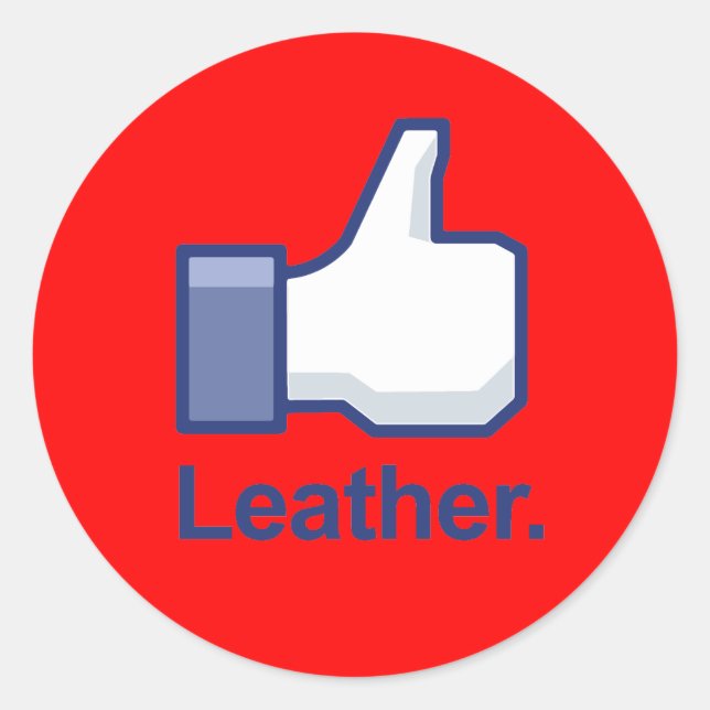 Wie Leather Runder Aufkleber (Vorderseite)