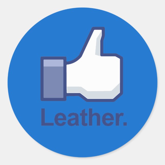 Wie Leather Runder Aufkleber (Vorderseite)