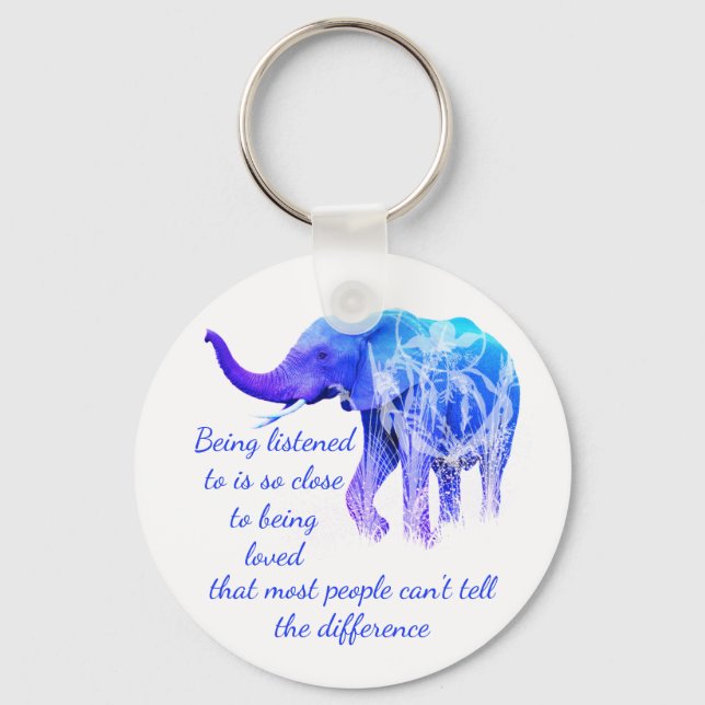 Wie Liebe Elephant Animal gehört zu werden Schlüsselanhänger (Vorderseite)