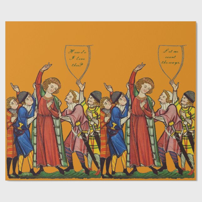 Wie Liebe ich dich? Schleifpapier Geschenkpapier (Flach)