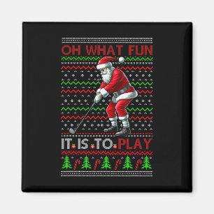 Wie lustig ist es, Golf spielender Weihnachtsmann Magnet
