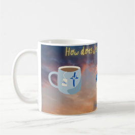 Wie macht Jesus seinen Tee? Hebräisch. Kaffeetasse