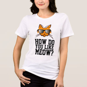 WIE MAG DU MEOW? Funny Ginger Cat T - Shirt
