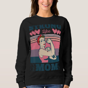 Wie Mama Vintag Mama Mama Mütter Tag 1 Sweatshirt