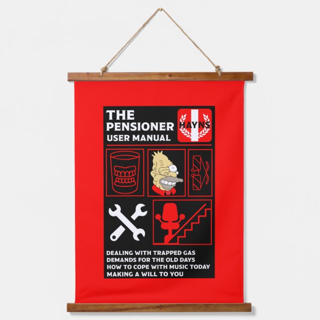 Wie man alte Menschen versteht Wandteppich Mit Holzrahmen (Vorderseite)