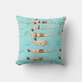 Wie man antike französische Schwimmen-Schule Kissen