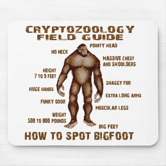WIE man BIGFOOT - Cryptozoology-Feld-Führer Mousepad (Vorne)