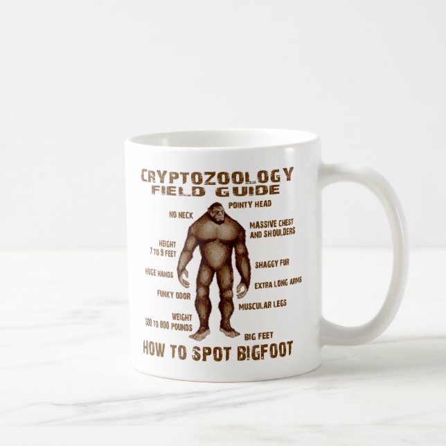 WIE man BIGFOOT - Cryptozoology-Feld-Führer Tasse (Rechts)