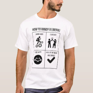 Wie man ein liberales weißes T-Shirt verärgert