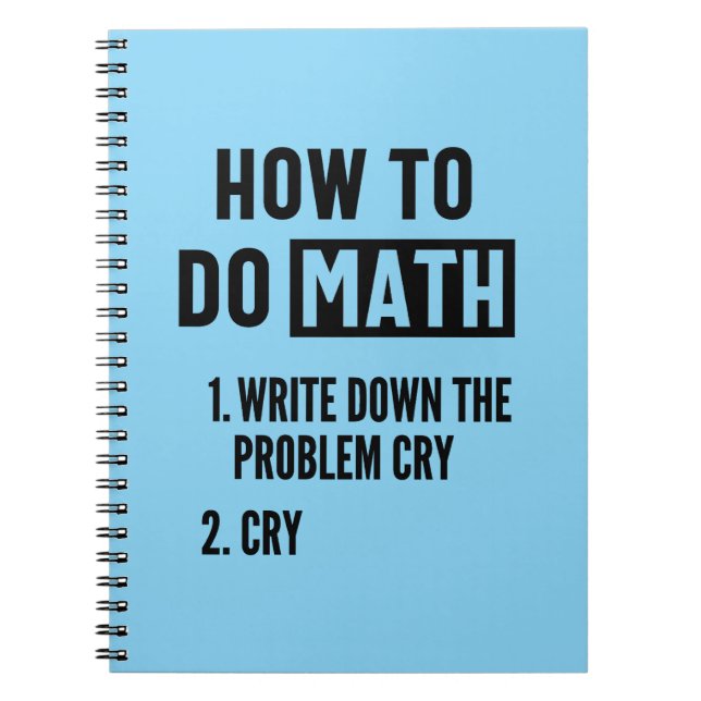 Wie man ein Math Funny Zitat macht Notizblock (Vorderseite)