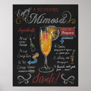 Wie man ein Mimosa Chalkboard Poster macht
