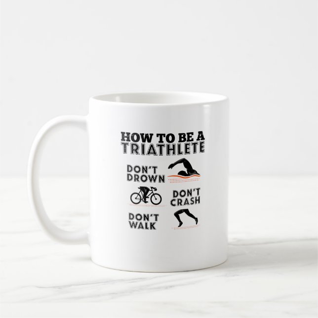 Wie man ein Triathlete Triathlon ist Kaffeetasse (Links)