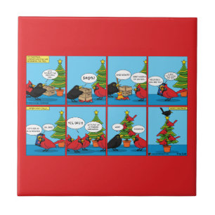 Wie man ein Weihnachtsbaum-Comic dekoriert Fliese