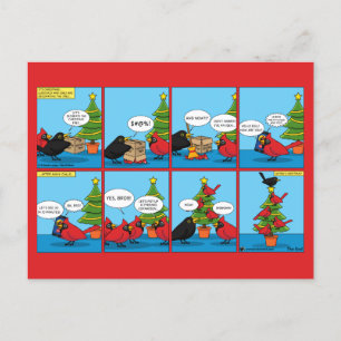 Wie man ein Weihnachtsbaum-Comic dekoriert Postkarte