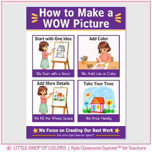 Wie man ein WOW-Bild erstellt - Klassenraum-Anker- Poster